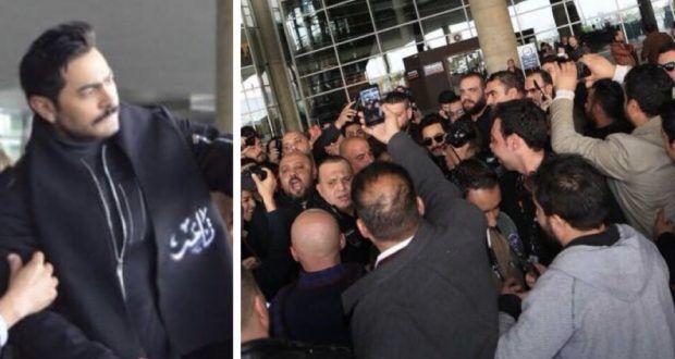 جمهور تامر حسني يغلق مطار الأردن خلال استقباله