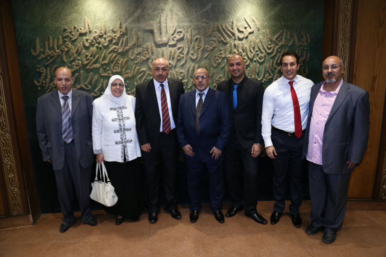 صور.. عقد قرآن صلاح جمال ونورهان خلف فى مسجد الشرطة