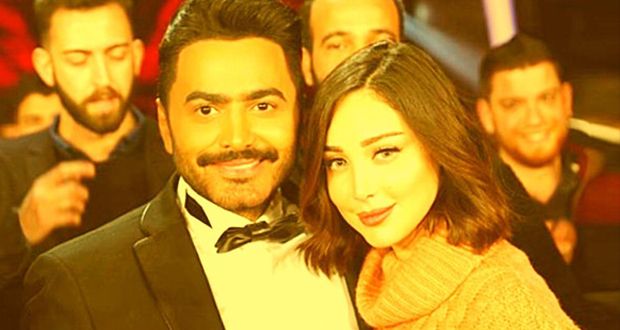 بسمة بوسيل تهنئ زوجها تامر حسني على ألبوم “عيش بشوقك” وهو يرد: “يا أعظم حبيبة”