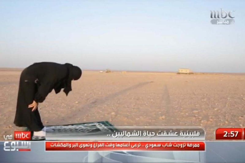شاهد .. ممرضة فلبينية تزوجت سعودياً ترعى أغنامها وتهوى البر والمكشات