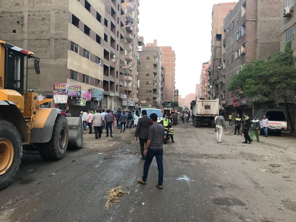 صور.. مدير أمن الجيزة يقود حملة لإزالة التعديات بشوارع العمرانية