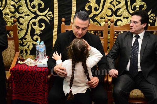 ابنة أحمد سعيد عبدالغني تظهر في عزاء جدها.. صور