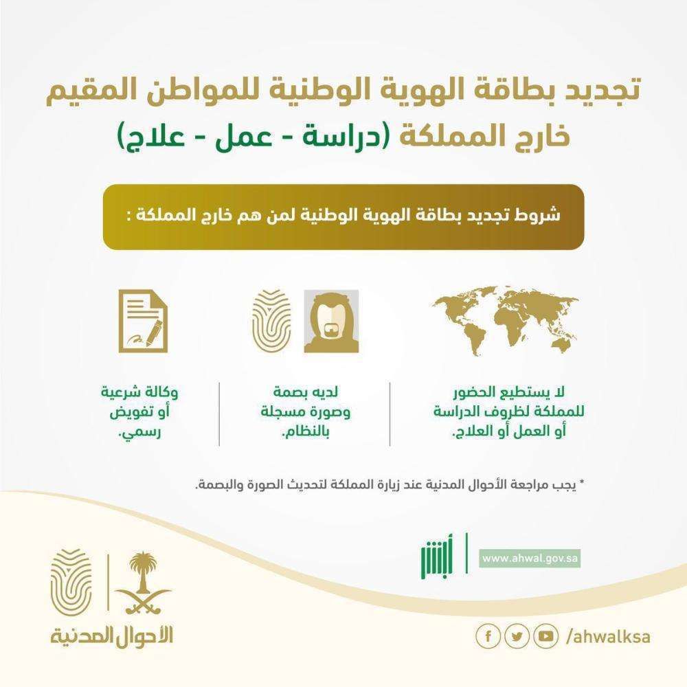 حجز موعد تجديد بطاقة الهوية الوطنية عبر موقع الأحوال المدنية بوزارة الداخلية
