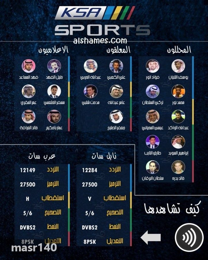 “الآن” أحدث تردد قناة السعودية الرياضية 1و2 KSA sports مباشر على النايل سات والعربسات...