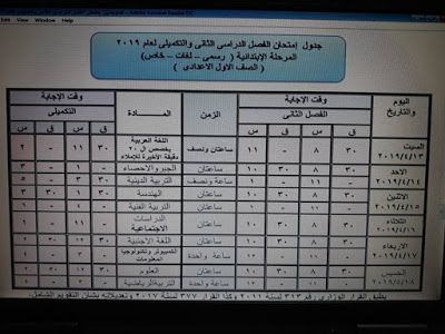 رسمي ومختوم من الوزير “جداول امتحانات نهاية العام 2019” الترم الثاني لمحافظات مصر