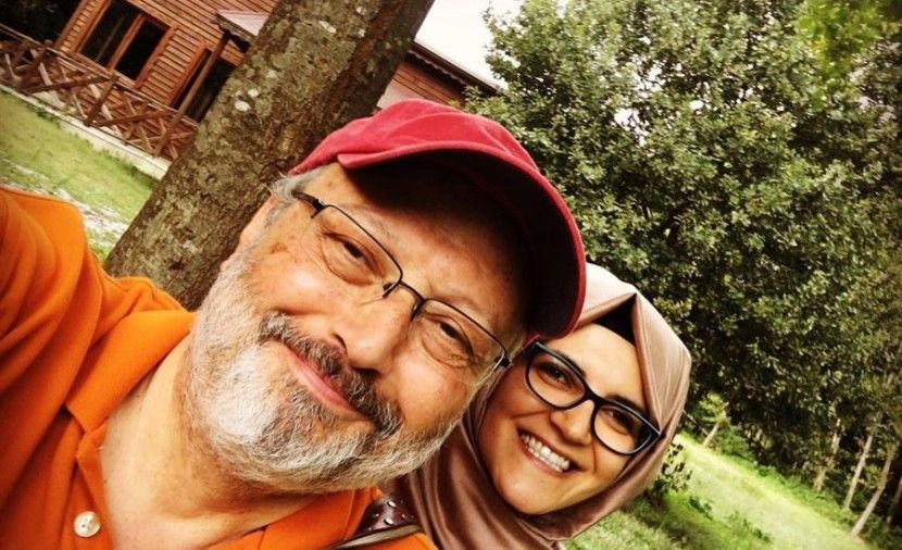 خديجة جنكيز تنشر صورتها مع جمال خاشقجي
