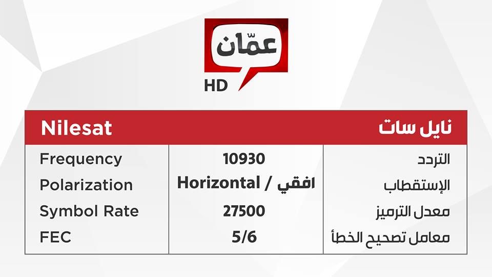 تنزيل تردد قناة عمان تي في الأردنية 2019 على النايل سات، وأخر برامج القناة خلال رمضان