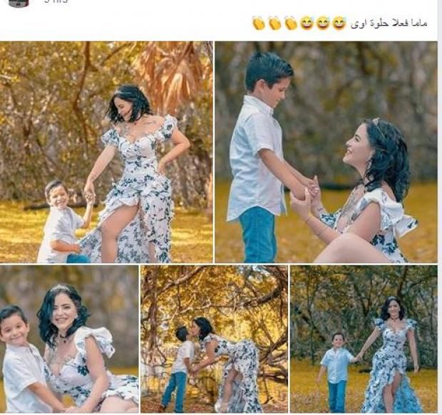 "فستان مفتوح وتاتو".. جلسة تصوير لـ أم وطفلها تثير الجدل: "ماما حلوة"