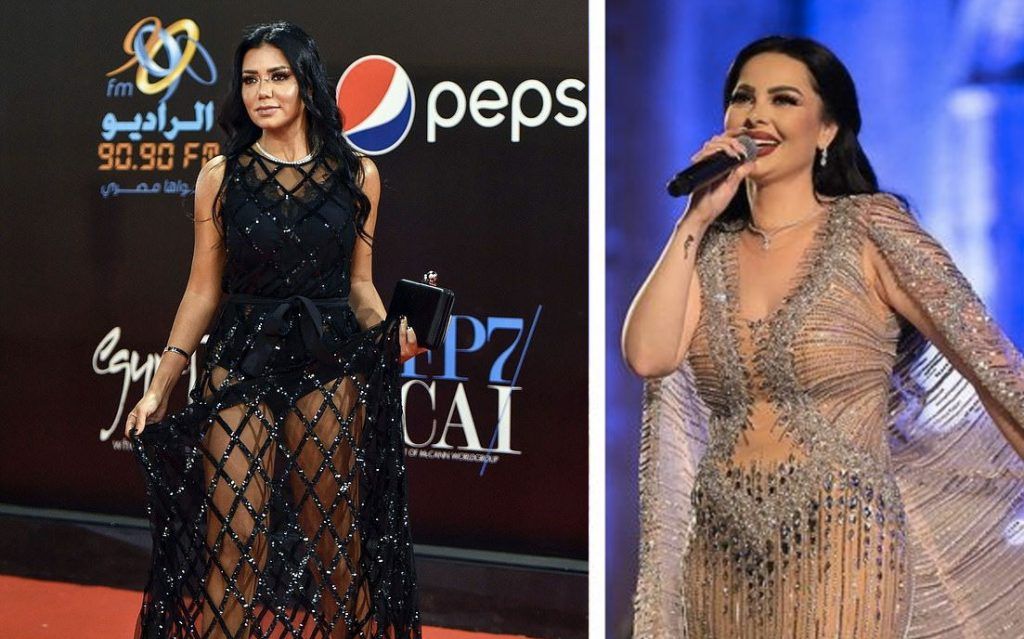 هل حاولت ديانا كرزون تقليد رانيا يوسف بهذا الفستان الجريء؟.. فيديو