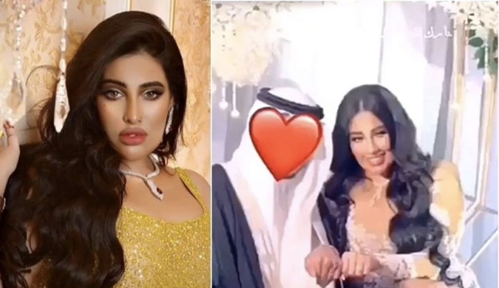 زواج السعودية روزانا اليامي.. شاهد كيف غطت وجه عريسها!