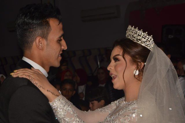ناصر منسي لاعب طلائع الجيش يحتفل بزفافه...