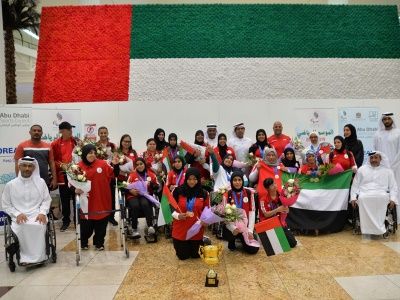 استقبال بالورود لمنتخب صاحبات الهمم