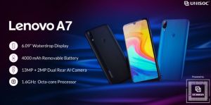 لينوفو تكشف عن هاتف Lenovo A7 منخفض التكلفة برقاقة Unisoc