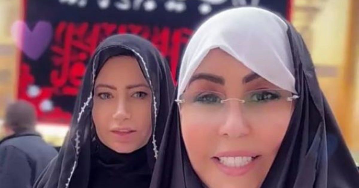 فجر السعيد ومي العيدان محجبتان في زيارة دينية بالعراق-بالفيديو