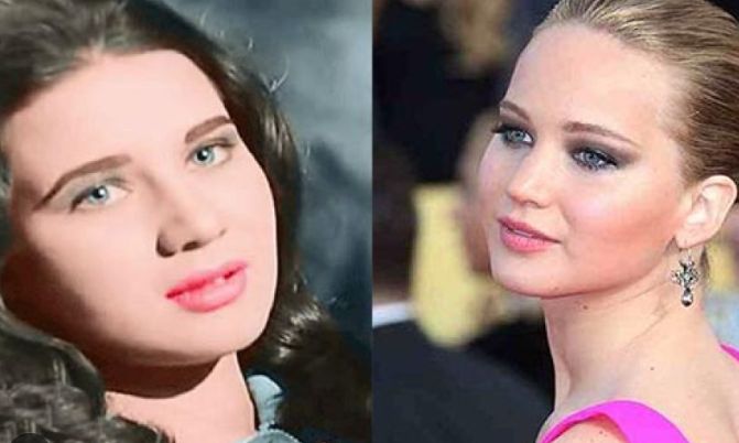 7 صور تبرز الشبه الكبير بين جينيفر لورانس وزبيدة ثروت فى ذكرى رحيلها