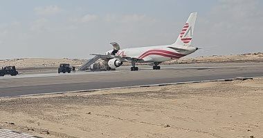 مطار العريش يستقبل طائرة سعودية على متنها 24 طن مساعدات لغزة