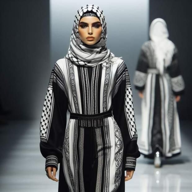 فساتين «حرة» من الشال الفلسطيني تغزو «فيس بوك» وتصل العالمية.. مصممها يكشف مفاجأة 