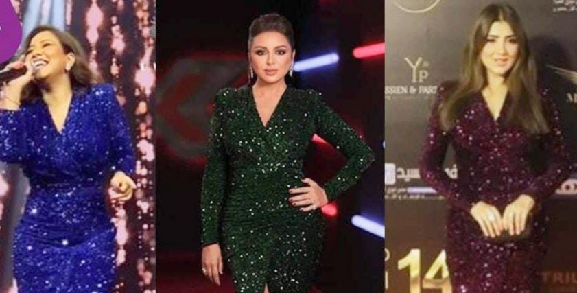 ثلاث نجمات بنفس الفستان بـ3 ألوان مختلفة.. والجمهور: «يادي الحيرة والجمال»
