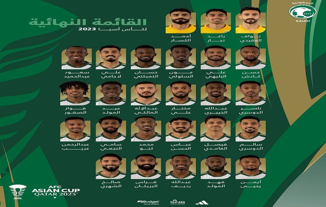 "الأخضر" يعلن قائمته في كأس آسيا 2023