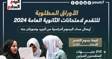 الأوراق المطلوبة للتقدم لامتحانات الثانوية العامة 2024.. إنفوجراف