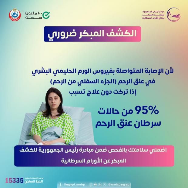 «الصحة» تحذر من فيروس يصيب السيدات بالسرطان.. تعرفي على أعراضه