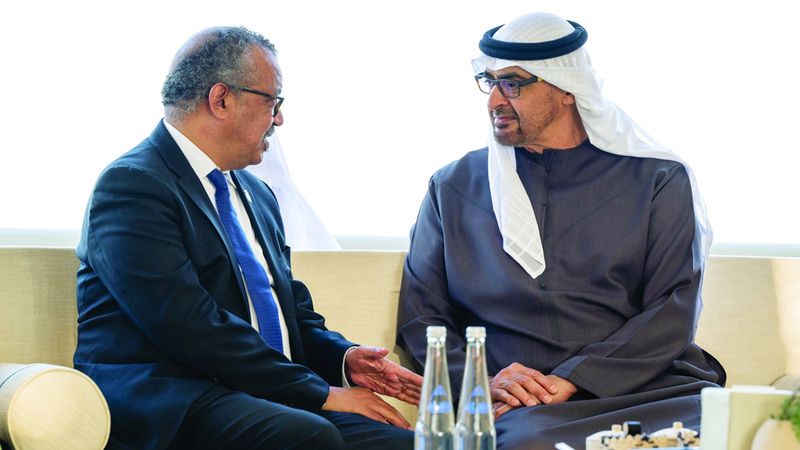 الامارات | رئيس الدولة ومدير عام منظمة الصحة العالمية يبحثان مجالات التعاون والوضع الصحي في غزة