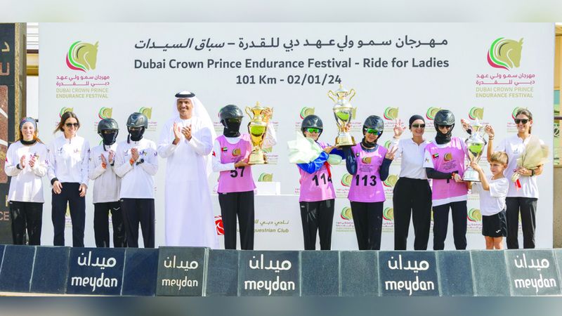الامارات | شيخة الشحي بطلة مهرجان ولي عهد دبي للقدرة