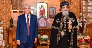 رئيس مجلس النواب يزور الكاتدرائية للتهنئة البابا تواضروس الثانى بعيد الميلاد