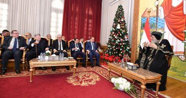 البابا تواضروس يستقبل رئيس "القضاء الأعلى" والنائب العام للتهنئة بعيد الميلاد