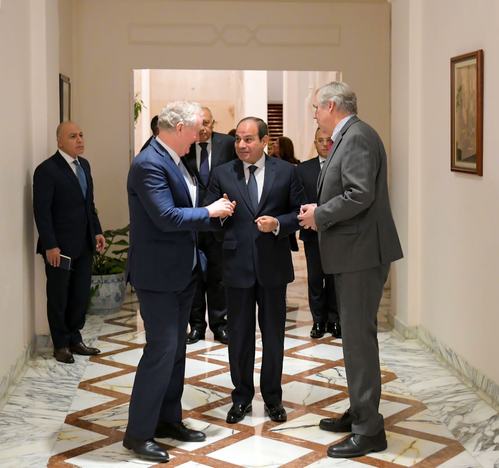 الرئيس السيسى يستقبل عضوين بارزين من مجلس الشيوخ الأمريكى
