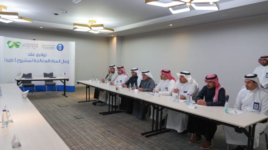 تدشين مشروع لإيصال المياه المجددة لمحطة طيبة بالمدينة المنورة