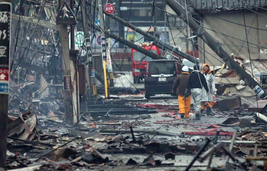 ارتفاع عدد ضحايا الزلازل في اليابان إلى 92 شخصًا و242 مفقوداً