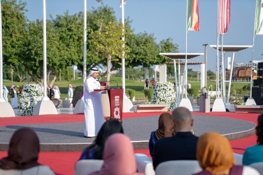 شاهد| إكسبو الدوحة للبستنة يحتفي بـ"اليوم السعودي" بعروض فلكلورية