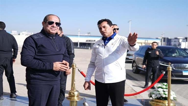 السيسي يتفقد مدينة مصر الدولية للألعاب الأولمبية بالعاصمة الإدارية