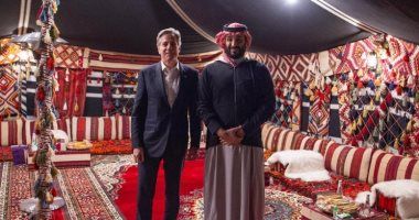 ولى العهد السعودى يستقبل وزير الخارجية الأمريكى فى المخيم الشتوى بالعلا.. صور