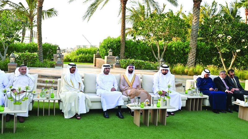 الامارات | مكتوم وأحمد بن محمد يحضران أفراح بن هندي في دبي