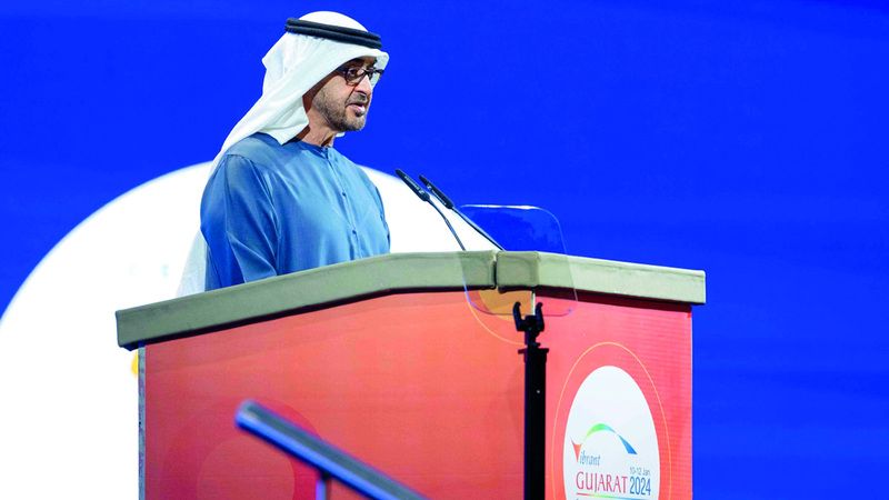 الامارات | وسائل الإعلام الهندية: زيارة محمد بن زايد أبرز حدث في قمة غوجارات العالمية