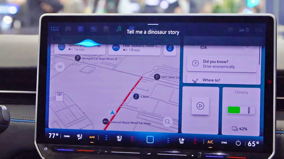 تكنولوجيا: بالفيديو: سيارة Volkswagen بها ChatGPT تسرد قصة عن الديناصورات في معرض #CES2024