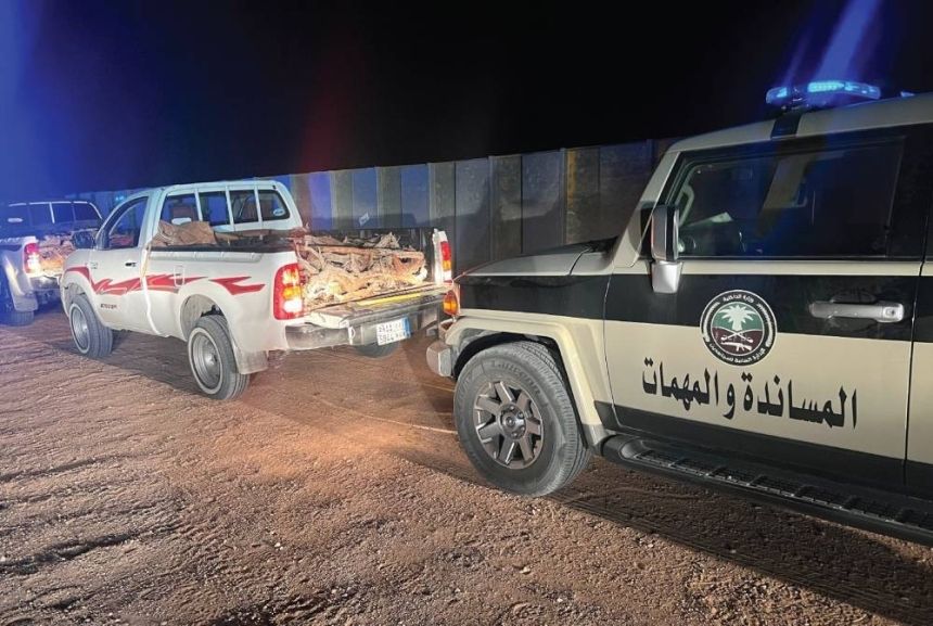 القوة الخاصة لأمن الطرق بمنطقة القصيم تضبط مخالفًا لنظام البيئة