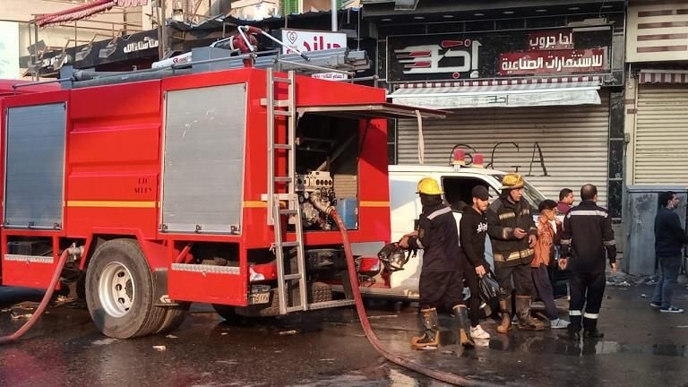 اندلاع حريق داخل محل قطع غيار سيارات ببولاق الدكرور