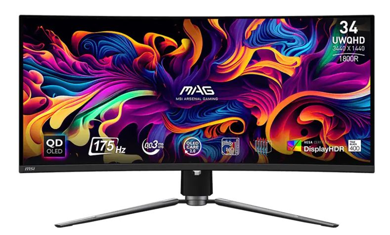 تكنولوجيا: شاشة MSI MAG 341CQP تنطلق بتقنية QD-OLED ومعدل تحديث 175Hz