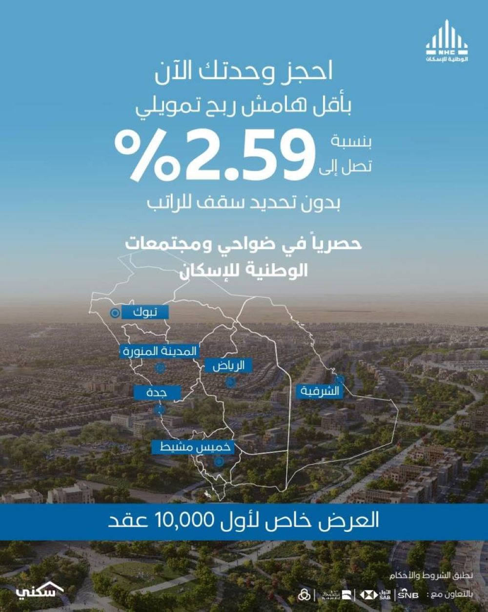 تطبيق التمويل العقاري المخفض 2.59% «بدون تحديد سقف رواتب»