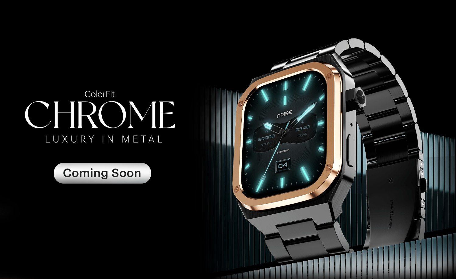 تكنولوجيا: إطلاق ساعة Noise ColorFit Chrome الذكية مع شاشة AMOLED بحجم 1.85 بوصة وإطار معدني واتصال Bluetooth