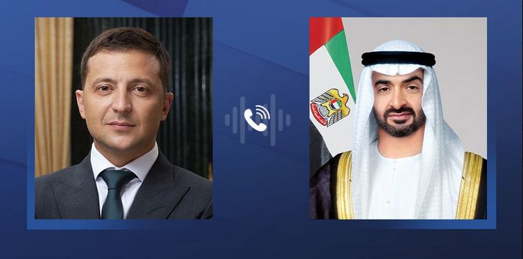 الامارات | رئيس الدولة يتلقى اتصالاً هاتفياً من الرئيس الأوكراني