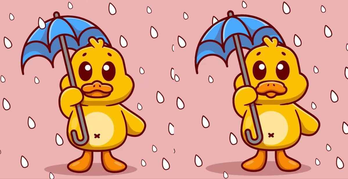 اكتشف 3 اختلافات بين صورتي البطة والمظلة خلال 10 ثواني فقط