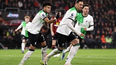 ليفربول يضرب بورنموث برباعية ويعزز صدارته لجدول ترتيب الدوري الإنجليزي