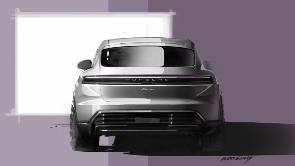 تكنولوجيا: شركة Porsche تكشف عن تصميم سيارة Macan الكهربائية الجديدة