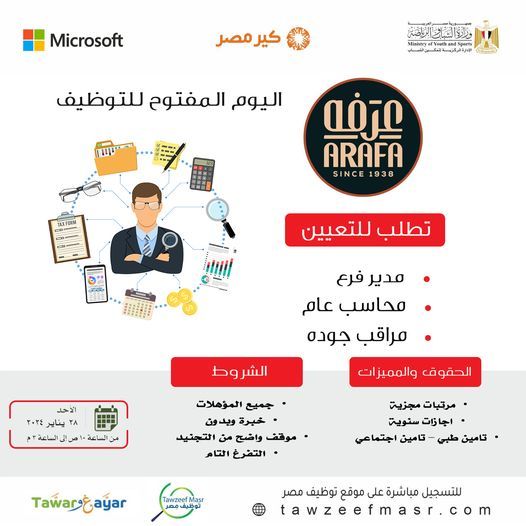عرفة ماركت تعلن عن وظائف خالية لجميع المؤهلات برواتب مجزية