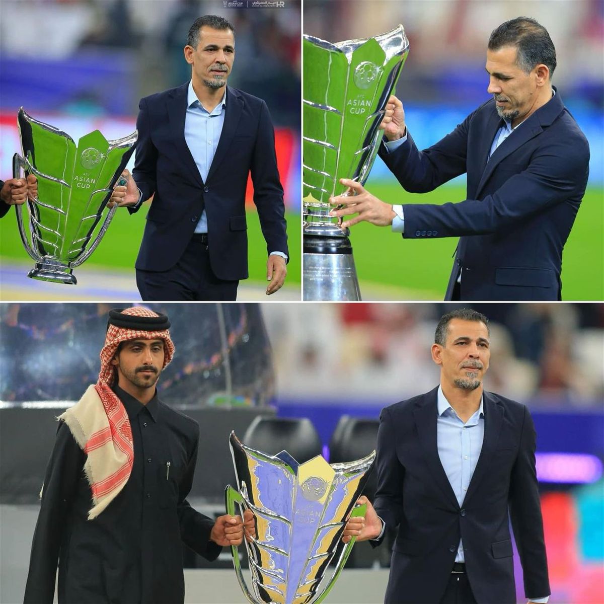عراقي يحمل كأس آسيا 2023