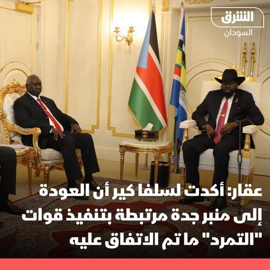حول لقائه برئيس جمهورية جنوب السودان.. نائب رئيس مجلس السيادة مالك عقار
